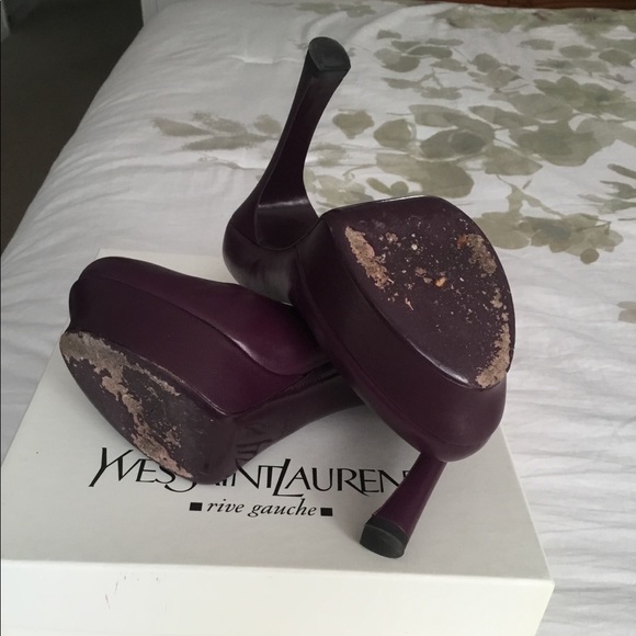 YvesSaintLaurent Palais 105 Magenta Leather Pumps - Picture 4 of 7